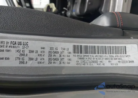 2018 Dodge Durango R/T Awd из США, поврежденный, VIN 1C4SDJCT2JC282652